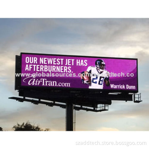 P10mm LED Digital Billboard, Installed Near the Highway for Outdoor Advertising Use